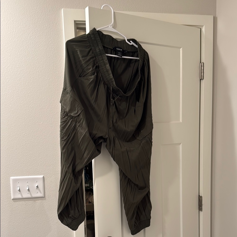 Torrid Olive Green Track Pants